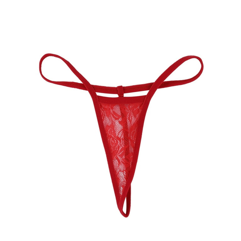 YiZYiF Womens Halter Nack Lace See Through Lingerie Set Sheer Mini Micro  Bikini Bra Top with G-String 