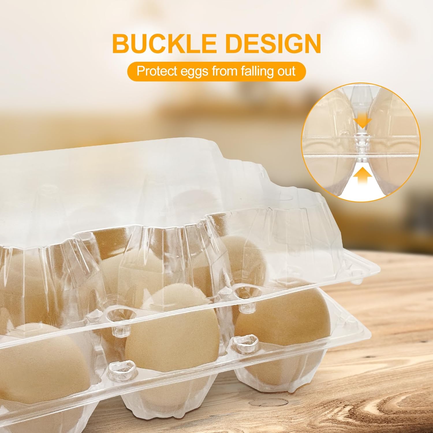 40 Pack Egg Cartons 12 Count - Egg Cartons Cheap Bulk Large - 1 Dozen Plastic Jumbo Egg Cartons Bulk, Clear Empty Chicken Egg Carton for Fresh Duck Goose Eggs