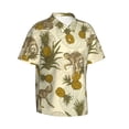thumbnail image 2 of Bixox Men's Hawaiian Shirts Men's Monkeys and Pinealpples Print Short-Sleeve Shirt-X-Large, 2 of 8