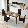 thumbnail image 5 of Modern Velvet High Back Dining Chairs Black - Set of 4, 5 of 5