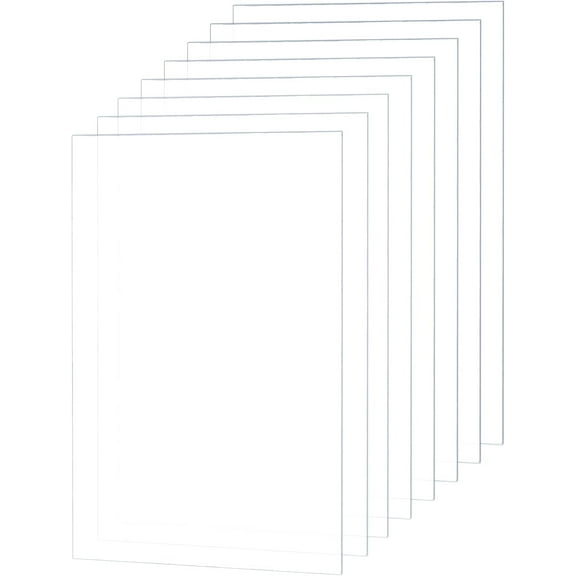 30 Sheets 0.4mm Plexiglass Picture Frame 6x4 Inch Replacement Transparent Acrylic Sheet 6x4 Inch Glass Clear Protective Sheets for Photo Frame and Projects Display