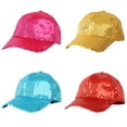 thumbnail image 3 of Ruanlalo Women Men Glitter Sequins Baseball Caps Snapback Hats Party Outdoor Adjustable Pink, 3 of 6