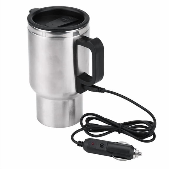 12V 450ml Electric Incar Stainless Steel Travel Heating Cup Coffee Tea Car Cup Mug