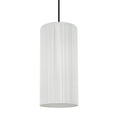 thumbnail image 4 of Aspen Creative 61092-1, Adjustable One-Light Hanging Mini Pendant Ceiling Light, Transitional Design in Satin Nickel Finish, Off White Shade, 6" wide, 4 of 5
