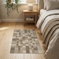 thumbnail image 3 of ODIKA 2'x3' Washable Doormat Beige Solid Structured Interlocking Block Motif Contemporary for Entryway, Kitchen, Laundry Room, Non-Slip, Low Pile, 3 of 7