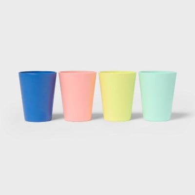 Sun Squad 4pk Low Drinkware 11.5oz Multicolor BPA-Free Plastic Cups