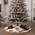 thumbnail image 5 of Daiia 70s Disco Ball Drawing Merry Christmas Tree Skirt , Xmas Large Lace-up Tree Skirt, Santa Snowflakes Rustic Home Decorations New Year Party Farmhouse Decor-30", 5 of 7