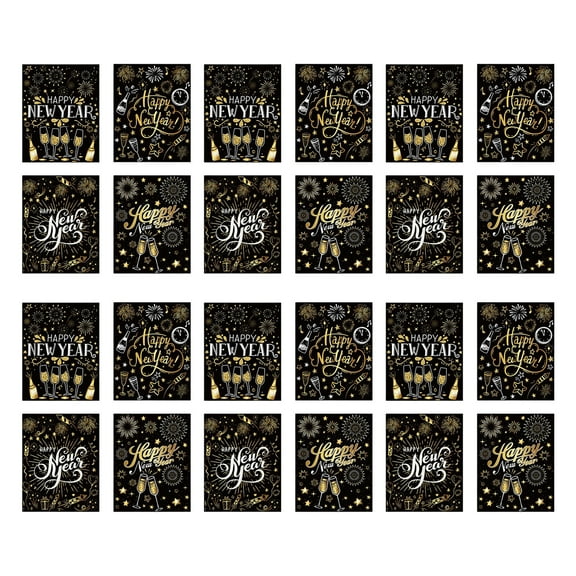 24Pcs 2026 New Year Bottle Stickers Wine Labels For Champagne Holiday Party Decoration