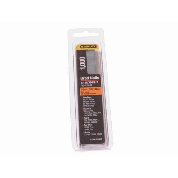 STANLEY - SWKBN Brad Nail 15mm SWKBN062 (Pack 1000)