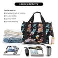 thumbnail image 5 of Rocae Hibiscus Rose Print Hand Travel Bag Travel Duffel Bag and Fitness Bag, Women's Waterproof Weekend Tote, Men's Travel and Fitness Essentials, 5 of 7