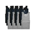 thumbnail image 4 of Swan Color Ribbed Slim Fit Basic A-Shirts Tank Top (12-Pack), 4 of 5