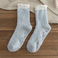 thumbnail image 2 of Clearance!BKQCNKM Fuzzy Socks for Women Cozy Socks for Women Warm Socks for Women Winter Socks Home Tube Socks Coral Fleece Thickened Warm Floor Socks Fluffy Socks Gray, 2 of 3