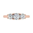 thumbnail image 3 of 1 Carat 3-Stone Diamond Engagement Ring Band in 14K Rose Gold (Ring Size 8.5), 3 of 6