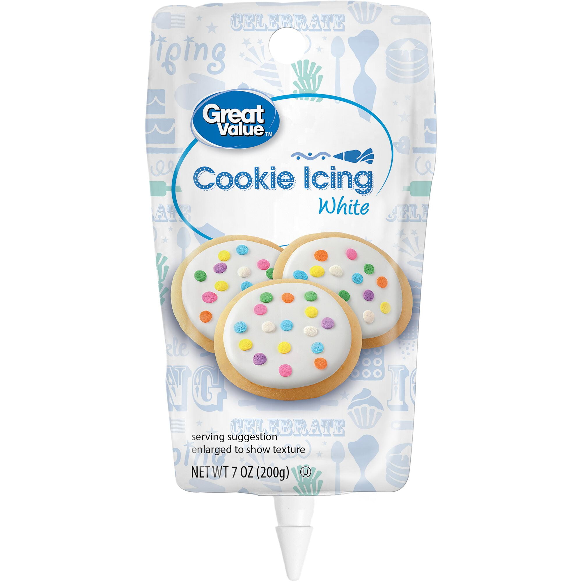 Great Value Cookie Icing White 7 Oz Walmart Com