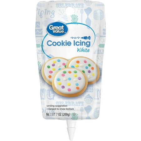 (2 Pack) Great Value Cookie Icing, White, 7 oz (Best Royal Icing For Sugar Cookies)