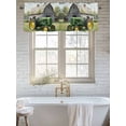 thumbnail image 6 of Curtain Valance for Windows, Farm Agricultural Machinery Gray Barn Kitchen Valances Rod Pocket Short Curtains, Watercolor Flowers Window Valance for Bedroom Bathroom Living room 42x18in, 6 of 9
