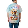 thumbnail image 5 of Happy Birthday Cute Puppy Corgi with Cake Gifts Party Hat Hawaiian Shirt Breathable Summer Unisex Merch Welsh Corgi Dog Lover Gifts Idea - 00029, 5 of 6