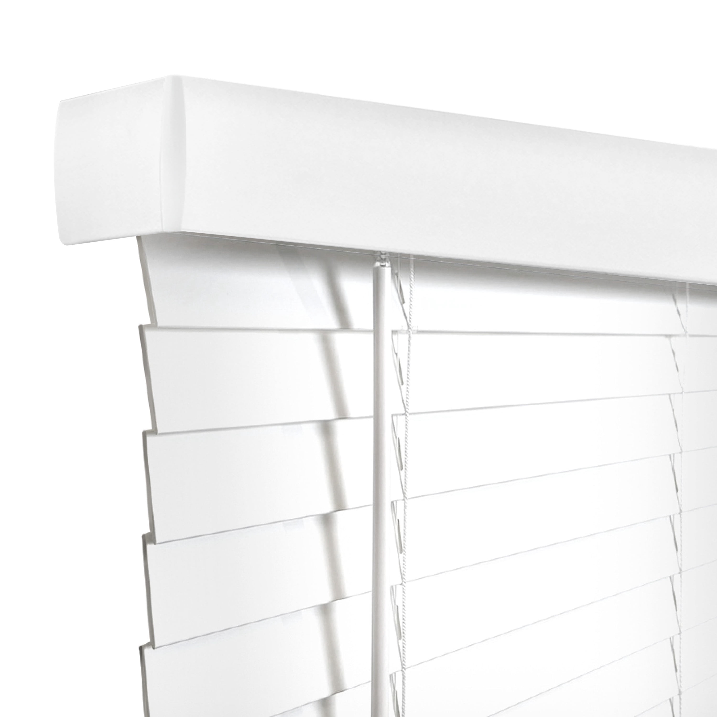 Regal Living Smooth White Cordless 2" Faux Wood Room Darkening Window Sidelight Blind - 10.25 in. x 72 in.