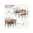 thumbnail image 5 of Eastvita 5-Piece Dining Table Set for 4 Modern/Small-Space Solution for Dining Room/Kitchen with Metal Frame Rectangular Table, 5 of 5
