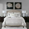 thumbnail image 2 of Madison Park Queen Size Reversible Comforter Set Hollywood Glam - Luxurious Designer Bedding in White, 2 of 10
