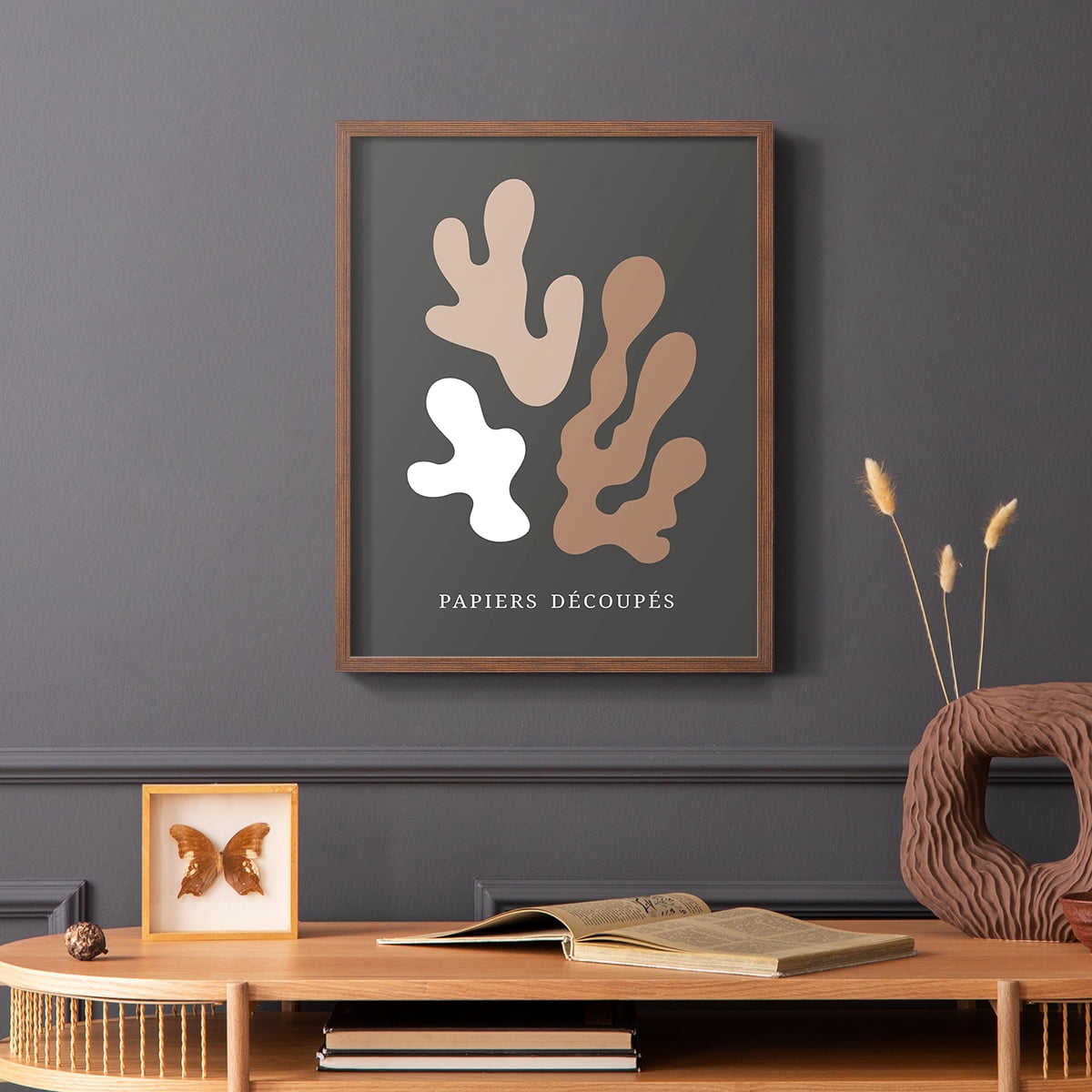 Matisse CDV in Brown Solid Wood Framed Print No Nail Hanging