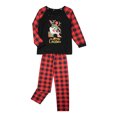 thumbnail image 4 of Qiylii Christmas Family Pajamas Set, Cartoon Deer Print Tops+Trousers/Romper, 4 of 9