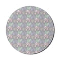 thumbnail image 1 of Floral Mouse Pad for Computers, Soft Toned Exotic Foliage Forest Plants Hawaiian Flourish Blossoms Monstera Boho, Round Non-Slip Thick Rubber Modern Mousepad, 8" Round, Multicolor, by Ambesonne, 1 of 2