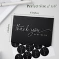 thumbnail image 4 of Black 4x6 Inch Thank You Cards Bulk Pack for Business, Wedding, Graduation, Funeral, 4 of 6