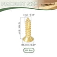 thumbnail image 2 of Tornillos de Madera de Latón Uxcell, Tornillos Autoperforantes, Cabeza Cruzada Plana, Adecuados para Bisagras de Puertas, Electrónica, Muebles M3 x 12 mm 100, 2 of 6