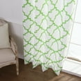 thumbnail image 3 of Quality Home Oxford Basketweave Reverse Moroccan Print Curtains – Stainless Steel Nickel Grommet Top – Green – 52"W x 84"L - (Set of 2 Panels), 3 of 4