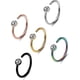 thumbnail image 4 of 5-12Pcs 20G Stainless Steel Nose Ring Hoop CZ Body Ear Piercing 5 Mixed Colors, 4 of 4