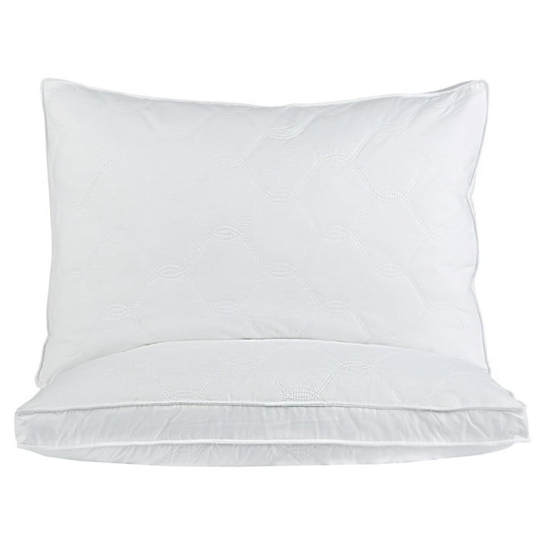 MAXI Down Alternative Pillow 100% Cotton Fabric Bed Pillow - with 1.5  Gusset - 100% Microfiber Filled Pillow (4 Pack) - Bed Bath & Beyond -  32154970