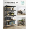 thumbnail image 4 of 5-Tier Storage Shelves Metal Garage Storage, Boltless Assembly Adjustable Shelving Unit 17.7 x 35.4 x 70.9 Inches Load 1929 lb, for Shed Warehouse Basement Kitchen Black, 4 of 17