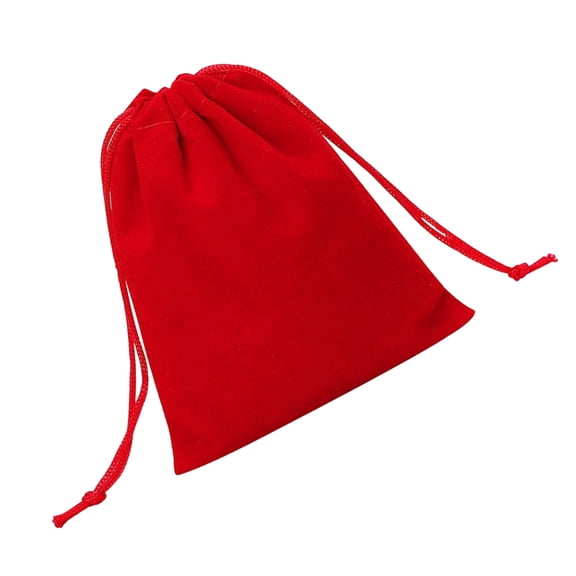 OUNONA 50pcs Red Velvet Drawstring Jewelry Bags Small Pouches for Wedding, Business, , and Display Storage