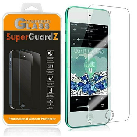 For iPod Touch 6 (6th Gen) / 5 (5th Gen), SuperGuardZ Tempered Glass Screen Protector, 9H, Anti-Scratch, Anti-Bubble,