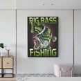 thumbnail image 6 of Xecao Big Bass Fish for Ready-to-Hang Canvas Art 12x16 Inches - Waterproof HD Print Solid Wood Frame for Gifting,Vertical, 6 of 8