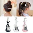 thumbnail image 2 of Necvior Korean Fashion Guitar Hair Clip Star Bowknot Hairpin Female Hair Barrettes Decors, 2 of 18