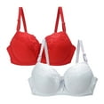 thumbnail image 1 of Hemlock Strapless Wireless Bras, Strapless Bra, Versatile Underwear For Various Outfits, Wireless Design With Comfort Padded Straps, 2PC, Pink Plus Size Lingerie, Pink 85D, Size 75B-105E, 1 of 5