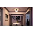 thumbnail image 2 of Luxury Minimalist Indoor Ceiling Light, 10.50''H x 17.50''W, with Modern Style Elements, Art Deco Design, Natural Black Finish and Eggshell Fabric, UQL3771, 2 of 8