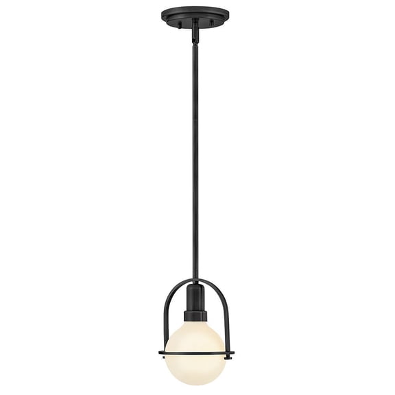 53771BK Hinkley Lighting Somerset - 12W 1 LED Extra Small Convertible Semi-Flush Mount-9 Inch Tall and 6.25 Inch Wide-Black Finish