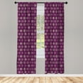 thumbnail image 4 of Ambesonne Oriental Window Curtains, Flourish Ornate, Each 28" W x 63" L, Plum and Multicolor, 4 of 4
