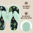 thumbnail image 4 of LazyOne Flip-Flop Spa Slippers for Women, Female Fuzzy House Slippers, Cactus, 4 of 6