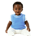 thumbnail image 2 of Knitted Baby Contrast Trim Sweater Vest Pullover Sleeveless Sweatshirt, 2 of 2