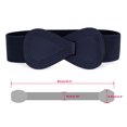 thumbnail image 3 of DARING DIVA Women's Interlock Faux Leather Elastic Buckle Belt 31"x43" Dark Blue, 3 of 8