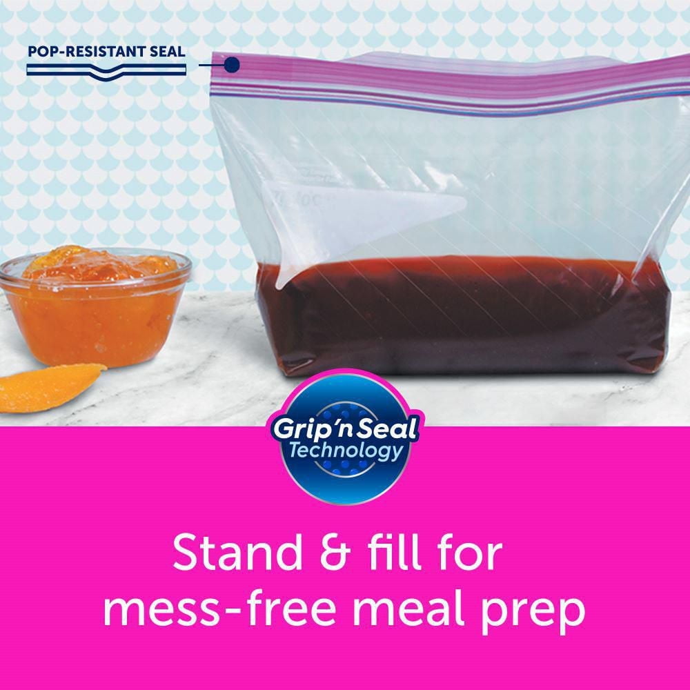 Sacs d’emballage de marinade de marque Ziploc® pour la préparation des repas 24 unités