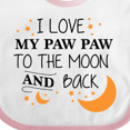 thumbnail image 4 of Inktastic I Love My Paw Paw to the Moon and Back Boys or Girls Baby Bib, 4 of 4