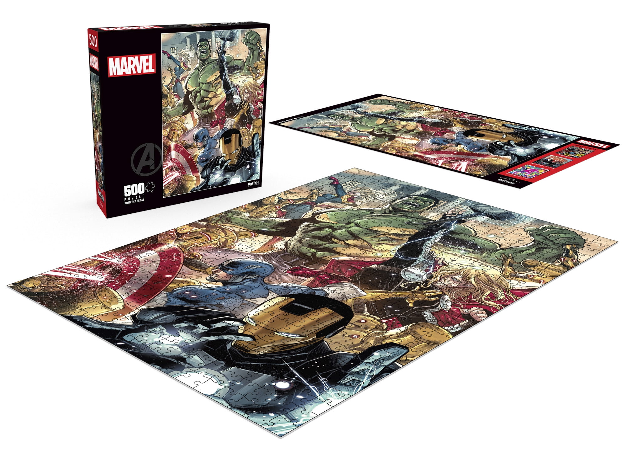 Buffalo Games Entertainment Marvel's Avengers World 14 500-Piece Interlocking Jigsaw Puzzle for Adults Ages 14 and Older