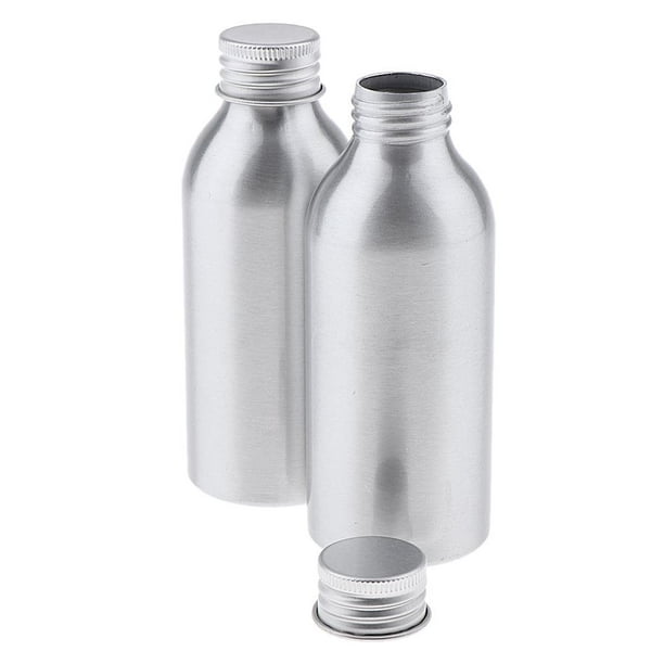 2 Paquetes de Contenedores de Botellas de Aluminio de Seguridad para ejercicio Libre Senderismo , 120ml
