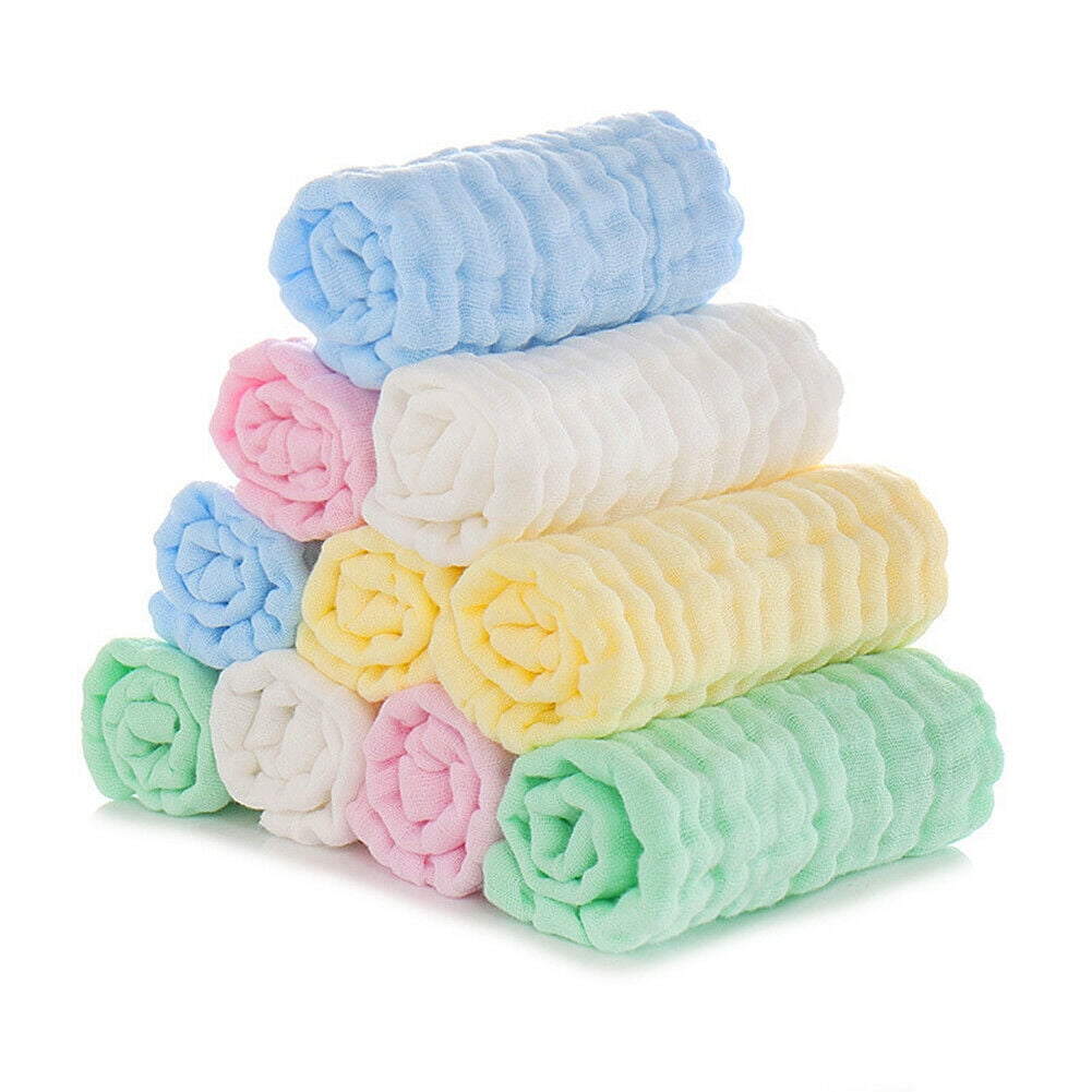 70% Bamboo 30% Cotton 11.8 x 11.8 inches Face Towels Reusable Wipes LifeTree Baby Washcloths Bibs for Newborn with Sensitive Skin 4 Pack Ultra Soft Muslin Bath Washcloths