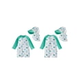 thumbnail image 2 of BemeyourBBs Newborn Baby Boy Girl One Piece Swimsuit With Sun Hat Infant Bathing Suit Rash Guard Sea Animal Octopus Print Long Sleeve Zipper Swimwear Summer Beachwear, 2 of 9